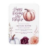 Ein kleiner Kürbisblumenfall lila PfirsichGeburtst