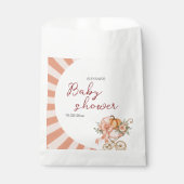 Ein kleiner Kürbisbow Pink Baby Dusche Wasserfarbe Geschenktütchen (Vorderseite)