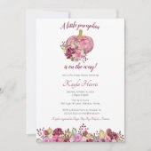 Ein kleiner Kürbisdusche & Bordeaux-Herbstdusche Einladung (Vorderseite)