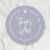 Ein kleiner Kürbisfall Baby Dusche Gastgeschenk Geschenkanhänger (Rückseite)