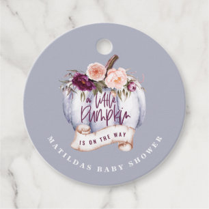 Ein kleiner Kürbisfall Baby Dusche Gastgeschenk Geschenkanhänger