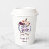 Ein kleiner Kürbisfall Baby Dusche Party Pappbecher (Rückseite)