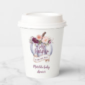 Ein kleiner Kürbisfall Baby Dusche Party Pappbecher (Vorderseite)