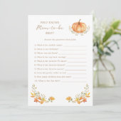 Ein kleiner Kürbisfall | Baby Showkarte Einladung (Stehend Vorderseite)