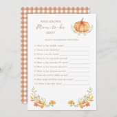 Ein kleiner Kürbisfall | Baby Showkarte Einladung (Vorne/Hinten)