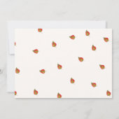 Ein kleiner Kürbisfall Babydusche Einladung (Rückseite)