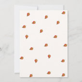 Ein kleiner Kürbisfall Babydusche Einladung (Rückseite)