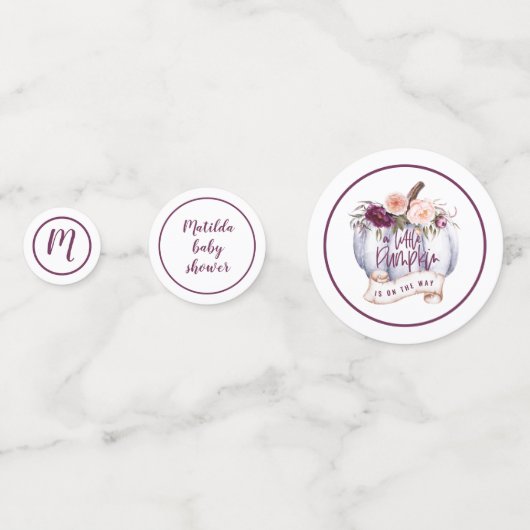 Ein kleiner Kürbisfall Babydusche Party Dekoration Konfetti (Rückseiten)