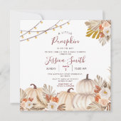 Ein kleiner Kürbisfall in der Liebe Babydusche Einladung (Vorderseite)