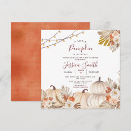 Ein kleiner Kürbisfall in der Liebe Babydusche Einladung