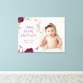 Ein kleiner Kürbisfall lila Pfirsichgeburtstag Fot Leinwanddruck (Insitu (Holzboden))