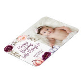 Ein kleiner Kürbisfall lila Pfirsichgeburtstag Fot Magnet (Linke Seite)