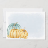 Ein kleiner Kürbisjunge Rustikale Fall Schwangersc Ankündigung (Rückseite)