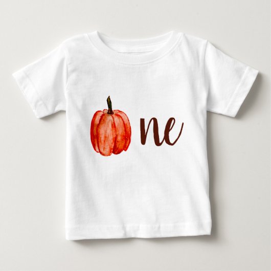 Ein kleiner Kürbisorange Fall Erstgeburt Baby T-shirt (Vorderseite)
