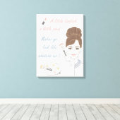 Ein kleiner Lippenstift eine kleine Farbe Makeup-S Leinwanddruck (Insitu (Holzboden))