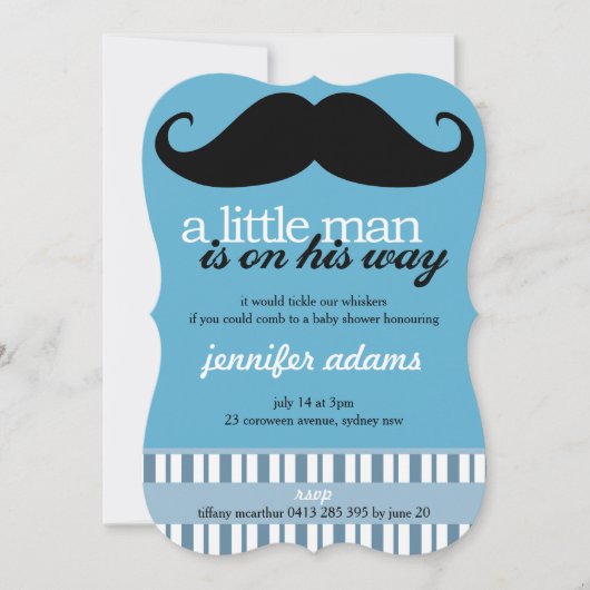 Ein kleiner Mann ist auf dem Weg Einladung (Vorderseite)