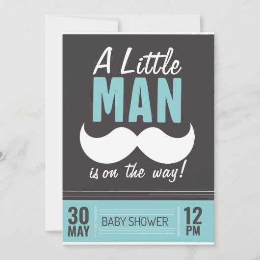 Ein kleiner Mann ist auf der Weise Einladung (Vorderseite)