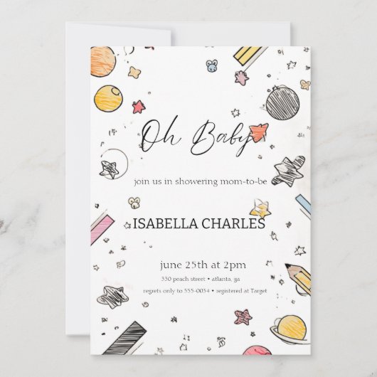 Ein kleiner Mann ist unterwegs Einladung (Vorderseite)