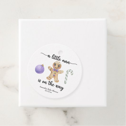 Ein kleiner Mann ist unterwegs! Weihnachtskekse Geschenkanhänger (Beispiel)