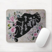 Ein kleiner Mops geht mit allem um | Geschenk für Mousepad (Mit Mouse)