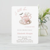 Ein kleiner Niedlicher Geist-Teekessel gestreift H Einladung (Stehend Vorderseite)