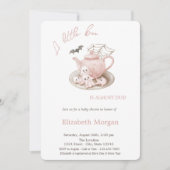 Ein kleiner Niedlicher Geist-Teekessel gestreift H Einladung (Vorderseite)