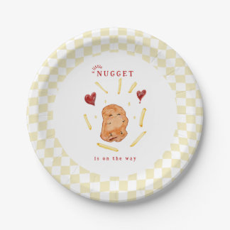 Ein Kleiner Nugget auf dem Weg Baby Shower Pappteller