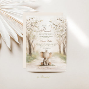 Ein kleiner Peanut Baby Duschvorhang Einladung