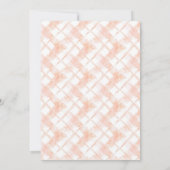 Ein kleiner Pfirsich auf dem Weg zur Wasserfarbend Einladung (Rückseite)