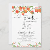 Ein kleiner Pfirsich befindet sich auf dem Weg zur Einladung (Vorderseite)