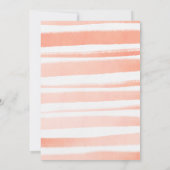 Ein kleiner Pfirsich befindet sich auf dem Weg zur Einladung (Rückseite)