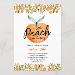 Ein kleiner Pfirsich befindet sich auf dem Weg zur Einladung