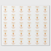 Ein kleiner Pfirsich ist auf dem Weg Baby Dusche Geschenkpapier (Flach)