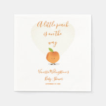 Ein kleiner Pfirsich ist auf dem Weg Baby Dusche