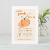 Ein kleiner Pfirsich ist auf dem Weg Einladung (Stehend Vorderseite)