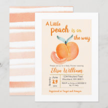 Ein kleiner Pfirsich ist auf dem Weg Einladung