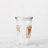 Ein kleiner Pfirsich ist auf dem Weg zur Mädchendu Acryltrinkbecher (Links)