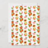 Ein kleiner Pfirsich ist auf dem Weg zur Mädchendu Einladung (Rückseite)