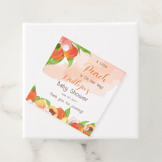 Ein kleiner Pfirsich ist auf dem Weg zur Mädchendu Geschenkanhänger (Beispiel)