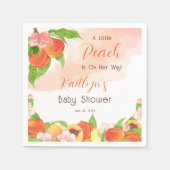 Ein kleiner Pfirsich ist auf dem Weg zur Mädchendu Serviette (Vorderseite)