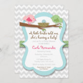 Ein kleiner Piepmatz sagte mir Babyparty-Einladung Einladung (Vorne/Hinten)