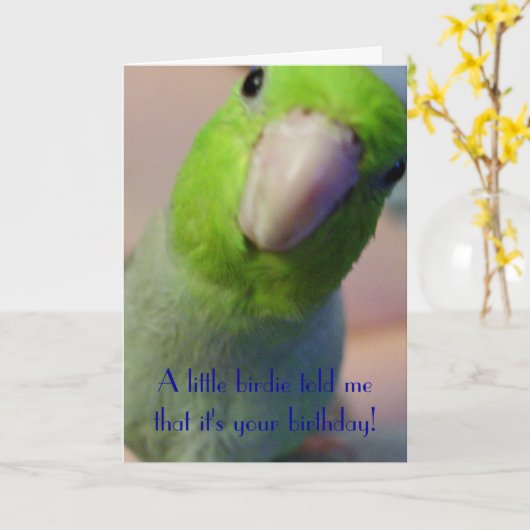 Ein kleiner Piepmatz sagte mir… Karte (Gelbe Blume)