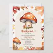 Ein kleiner Pilzfall Pilz-Herbst Herbst Kinderdusc Einladung (Vorderseite)