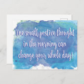 Ein kleiner positiver Gedanke - inspirierendes Zit Postkarte (Vorne/Hinten)