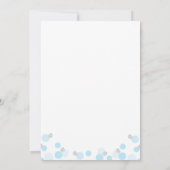 Ein kleiner Prince Baby Dusche Blue Silver Glitzer Einladung (Rückseite)