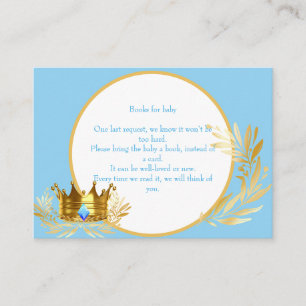 Ein kleiner Prinz ist auf dem Weg Bücher für das B Begleitkarte