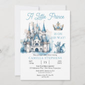 Ein kleiner Prinz ist auf dem Weg zur Baby-Dusche Einladung (Vorderseite)
