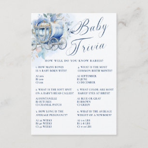 Ein kleiner Prinz königsblauer Dusche-Baby-Trivia Begleitkarte