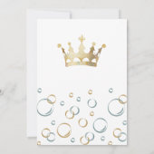 Ein kleiner Prinz | Royal Blue and Gold Baby Dusch Einladung (Rückseite)