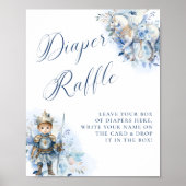 Ein kleiner Prinz Royal Blue Diaper Raffle Poster (Vorne)